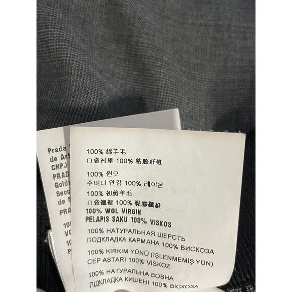 Miu Miu Gray Plaid Wool-Blend Elastic Waist Shorts For Women - Picture 10 of 14